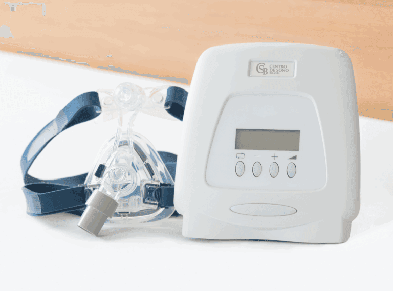 Exame de polissonografia com aparelho CPAP